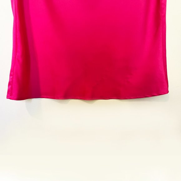 Ann Taylor shiny pink cowl neck blouse - Medium - Picture 3 of 4